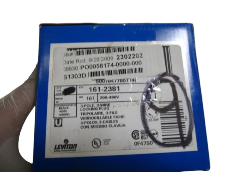 LOT OF 9 LEVITON LOCKING PLUG 2381 NSMP