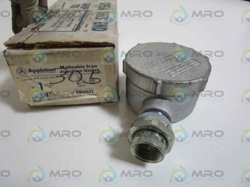 APPLETON MALLEABLE IRON JUNCTION UNILET 3/4" GRUSE75  NSMP