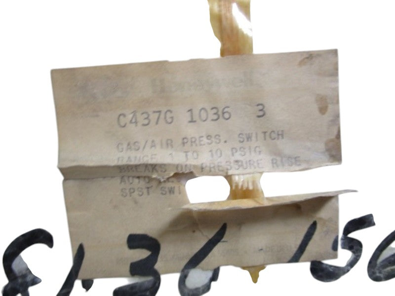 HONEYWELL GAS/AIR PRESSURE SWITCH C437G 1036 NSNP