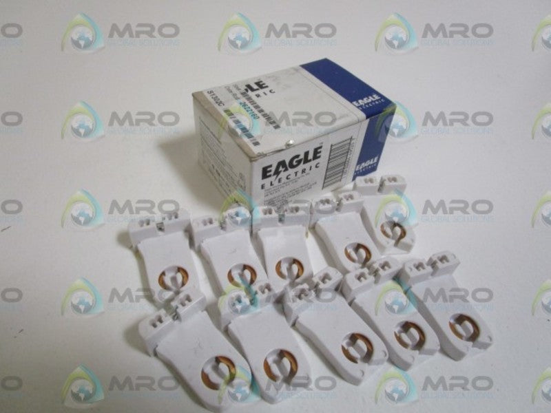LOT OF 10 EAGLE ELECTRIC FLUORESCENT LAMPHOLDERS 2509W-BOX NSMP