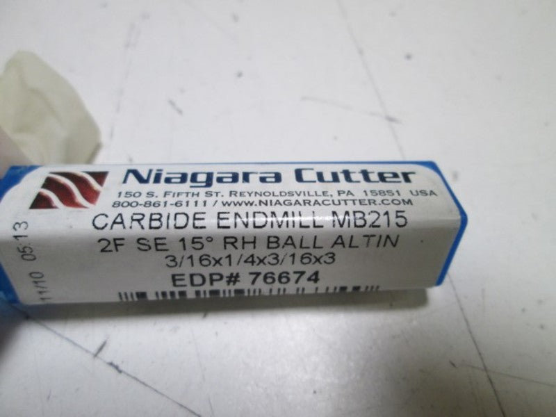 NIAGARA CUTTER CARBIDE ENDMILL 76674 ORIGINAL PACKAGE