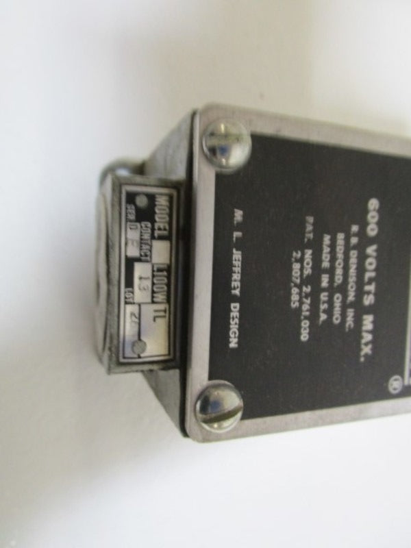 R.B. DENISON LOX SWITCH L100WTL-2M NSMP