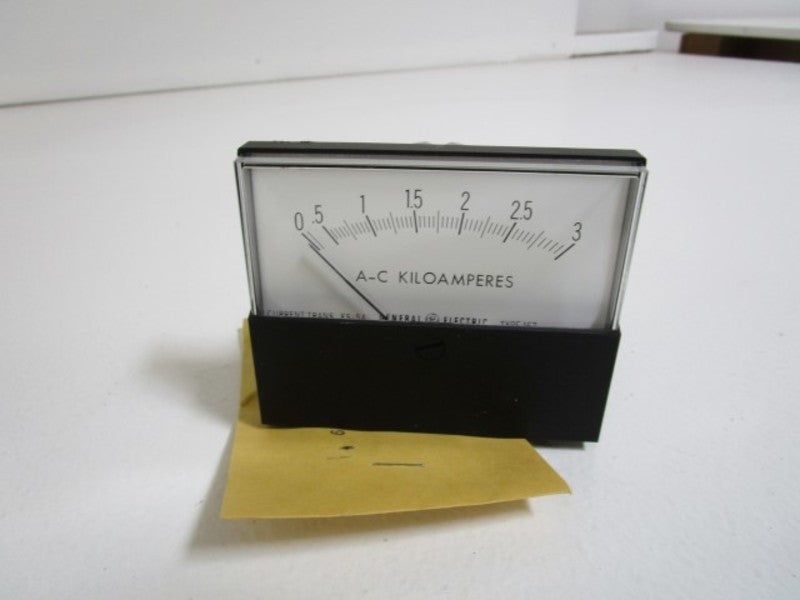 GENERAL ELECTRIC 0-3 AC KILOAMPERES PANEL METER 50-167141LSVJ1 NSMP