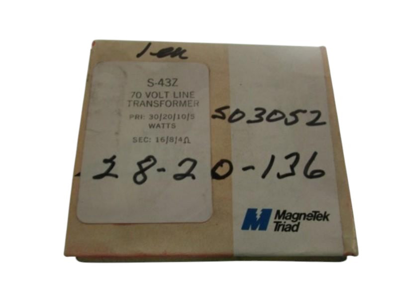 MAGNETEK TRIAD TRANSFORMER S-43Z NSMP