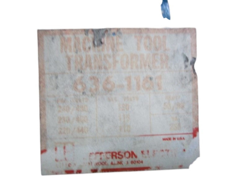 JEFFERSON ELECTRIC TRANSFORMER 636-1161 NSMP