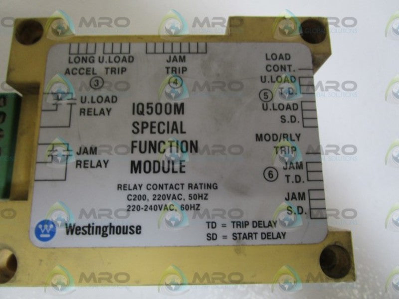 WESTINGHOUSE SPECIAL FUNCTION MODULE IQ500M UNMP