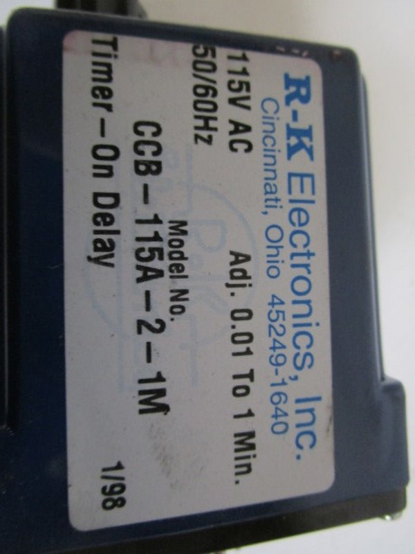 R-K ELECTRONICS, INC. TIMER 0.01-1MIN CCB-115A-2-1M UNMP