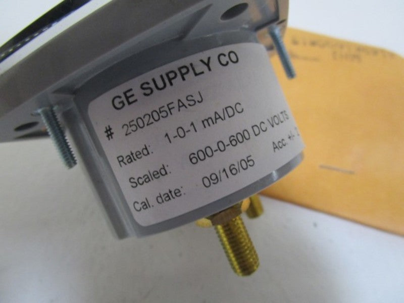 GENERAL ELECTRIC PANEL METER 600-0-600 DC VOLTS 250205FASJ NSMP
