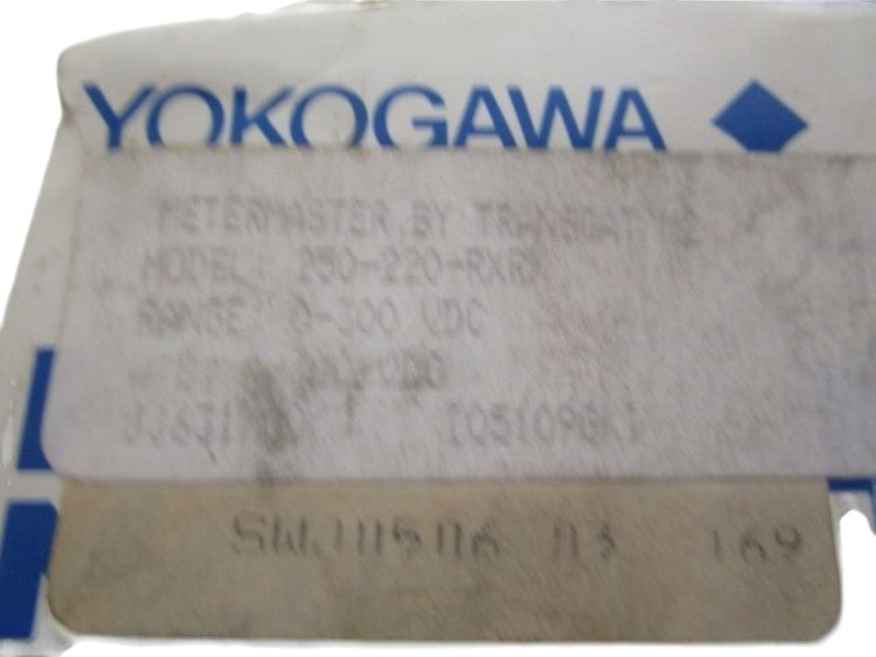 YOKOGAWA 0-300 DC VOLTS PANEL METER 250-220-RXRX NSMP