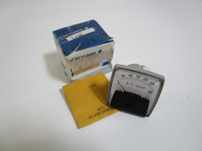 YOKOGAWA 0-300 DC VOLTS PANEL METER 250-220-RXRX NSMP