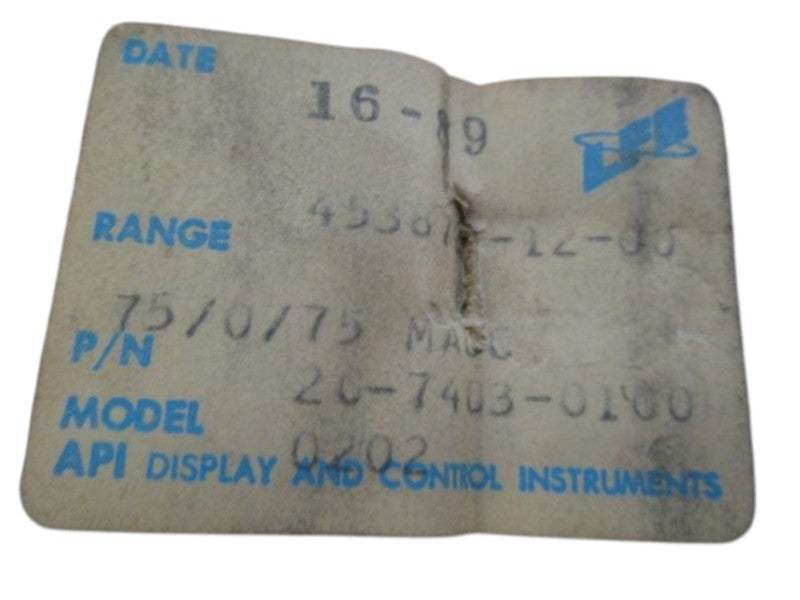 LFE 75-0-75 MA DC PANEL METER 20-7403-0100 NSMP