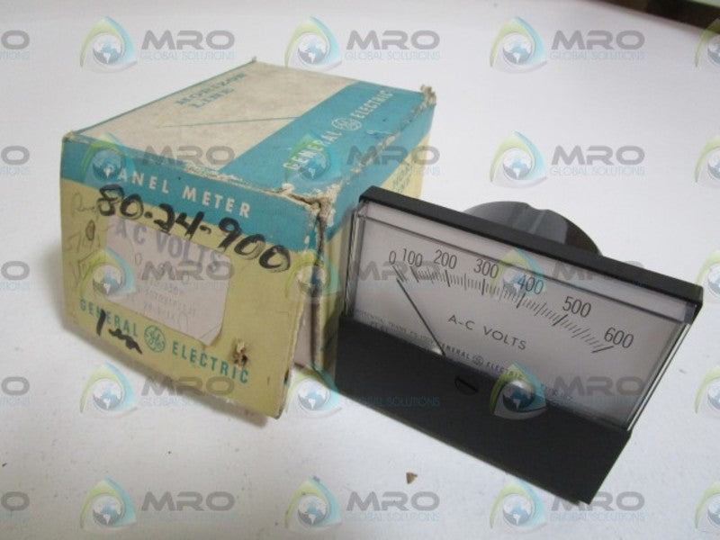 GENERAL ELECTRIC 0-600 AC VOLTS PANEL METER 50-167031PZSJ1 NSMP