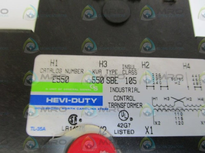 HEVI-DUTY TRANSFORMER E550 UNMP