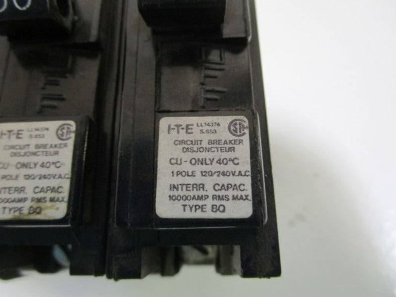 LOT OF 3 ITE CIRCUIT BREAKER 50AMPS BQ150 UNMP