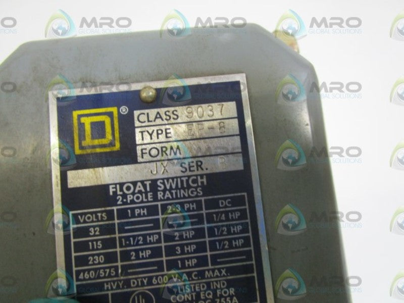 SQUARE D FLOAT SWITCH 9037-ER-8 UNMP