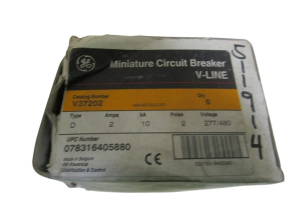 LOT OF 6 GENERAL ELECTRIC MINI CIRCUIT BREAKER V37202 NSMP
