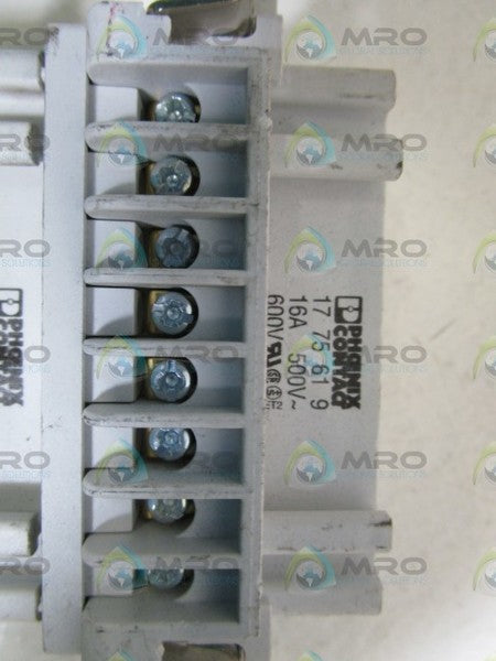 LOT OF 2 PHOENIX CONTACT CONNECTOR 17 75 61 9 NSNP