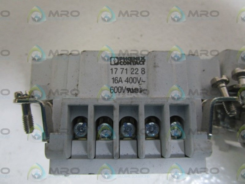 LOT OF 2 PHOENIX CONTACT MALE PLUG 17 71 22 8 NSNP
