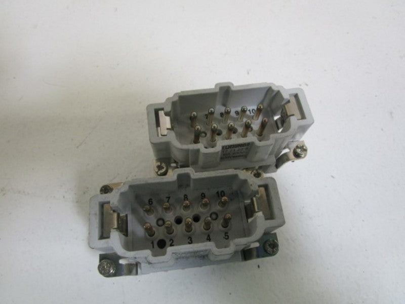 LOT OF 2 PHOENIX CONTACT MALE PLUG 17 71 22 8 NSNP