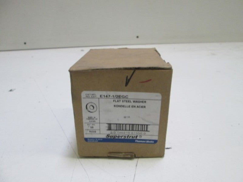LOT OF 50 THOMAS & BETTS FLAT STEEL WASHER E147-1/2EGC NSMP