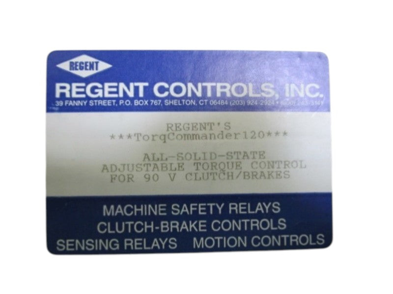 REGENT CONTROLS TORQCOMMANDER 120  NSMP