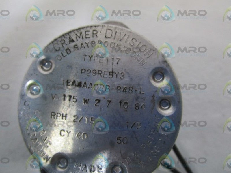 CRAMER CHART DRIVE MOTOR TYPE 117 1EA4AA08B-848-L  UNMP