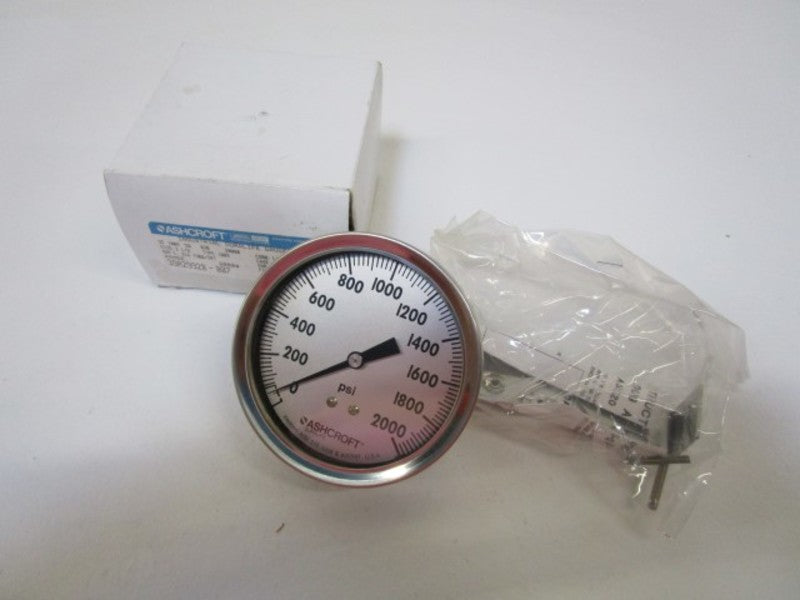 ASHCROFT PRESSURE GAUGE 2000PSI 351009SW02B-2000#  NSMP