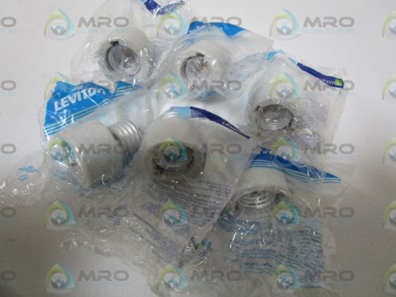 LOT OF 6 LEVITON LAMP SOCKET 001-2005 NSMP