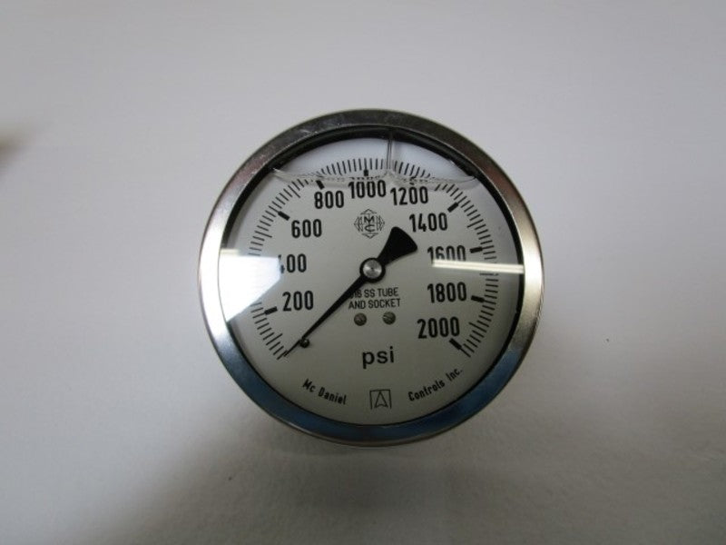 MCDANIELS CONTROLS E9MC PRESSURE GAUGE 1/4" 0/2000 PSI NSMP