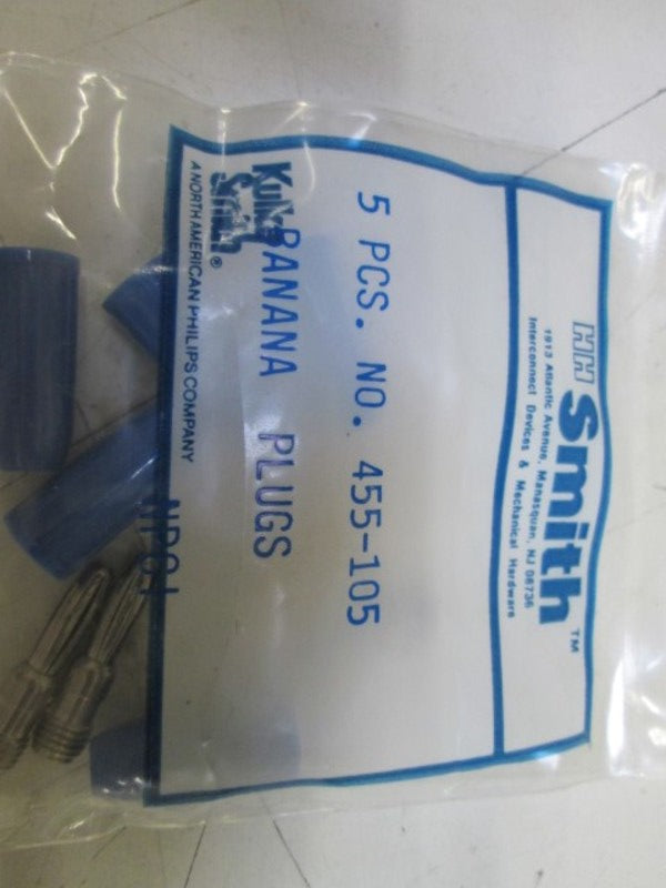LOT OF 5 HH SMITH BANANA PLUGS 455-105 NSMP