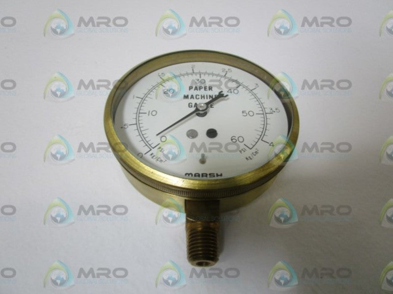 MARSH GAUGE 3.5" 60PSI W5046 NSMP
