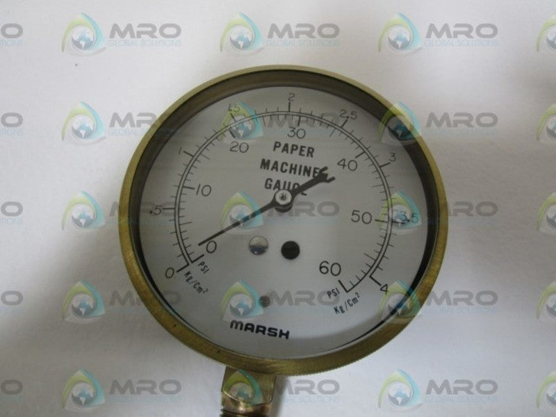 MARSH GAUGE 3.5" 60PSI W5046 NSMP