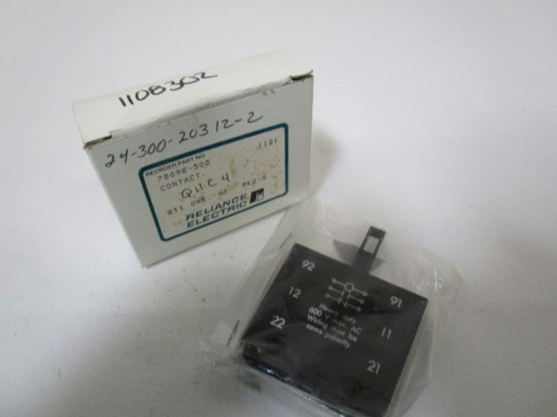 RELIANCE ELECTRIC AUXILIARY CONTACT 78098-50D NSMP
