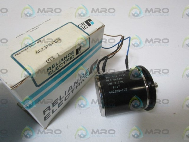 RELIANCE ELECTRIC 402388-10Y 802-9631 POTENTIOMETER 5K OHMS NSMP