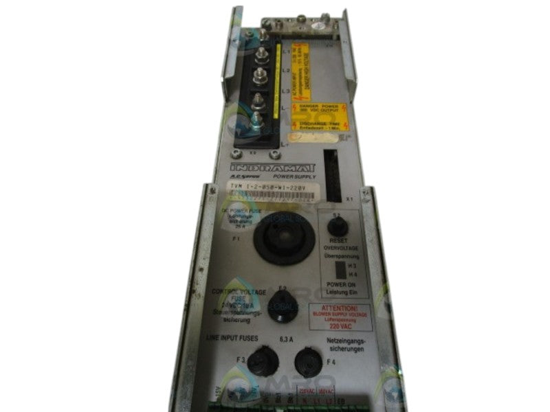 INDRAMAT TVM1.2-50-220/300-W1-220/380 AC SERVO POWER SUPPLY UNMP