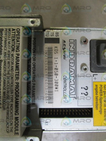 INDRAMAT KDS1.1-050-300W1 AC SERVO CONTROLLER UNMP