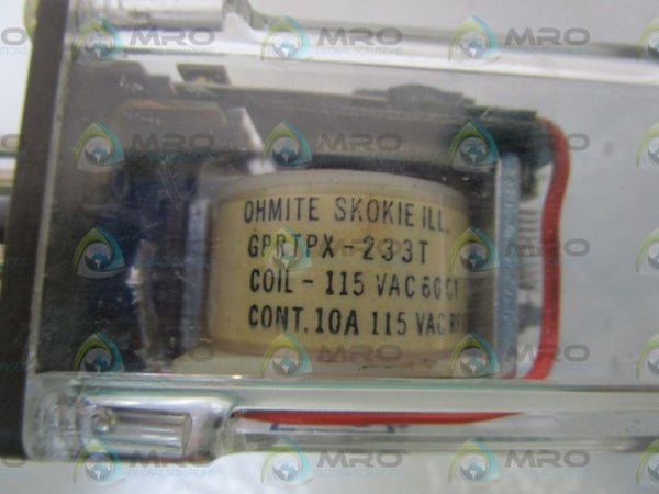 OHMITE RELAY GPRTPX-233T NSNP