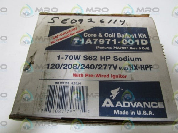 ADVANCE CORE & COIL BALLAST KIT 71A7971-001D * NEW IN BOX *