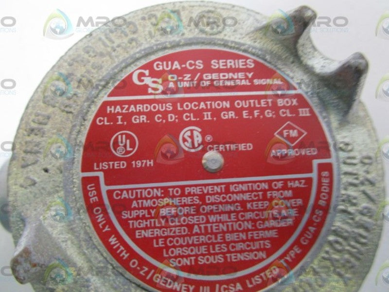 O-Z/GEDNEY CONDUIT OUTL BOX GUA-CS NSNP