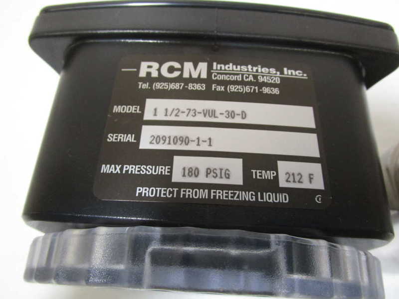 RMC INDUSTRIES INC. GAUGE 1 1/2-73-VUL-30-D NSMP