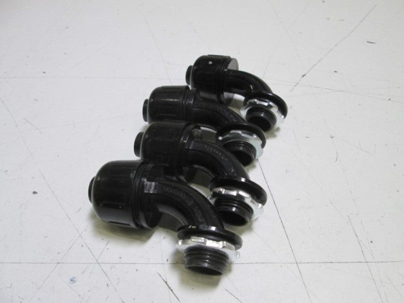 LOT OF 4 THE SEAL PROOF RIGHT ANGLE CONNECTORS (BLACK) 1/2" 8417 NSMP