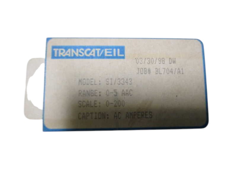 TRANSCAT/EIL 0-200AMPS METER SI/3343 NSMP