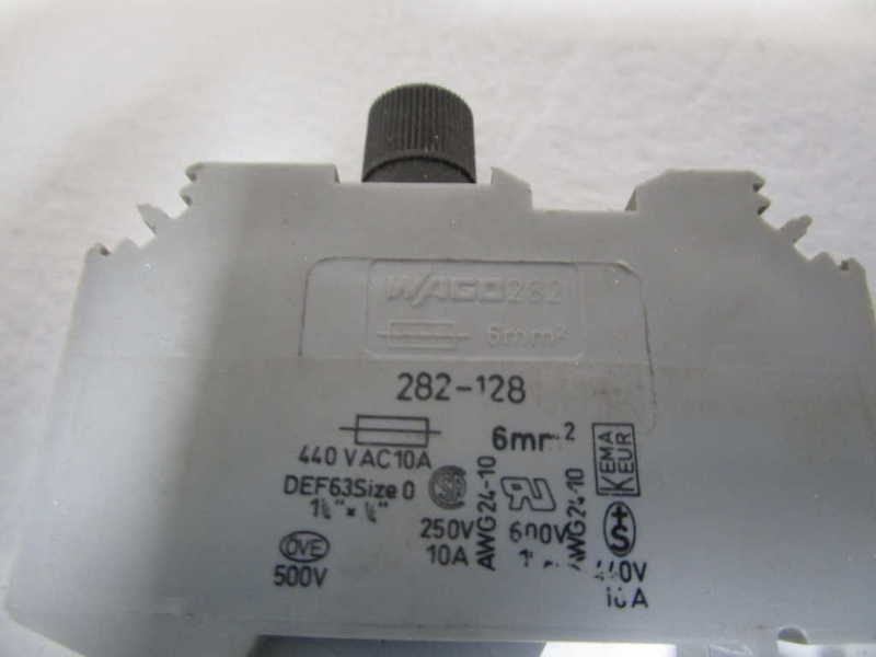LOT OF 2 WAGO TERMINAL FUSE BLOCK 282-128 UNMP