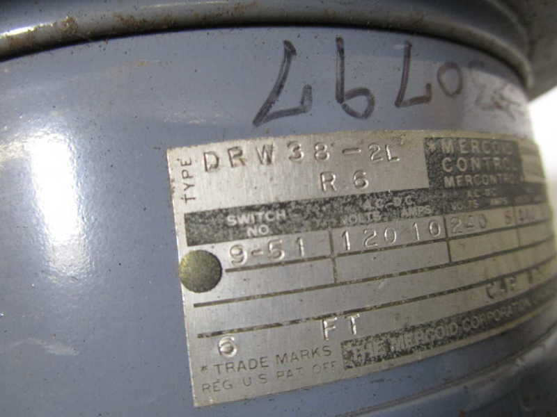 MERCOID TEMPERATURE CONTROL SWITCH DRW38-2L UNMP
