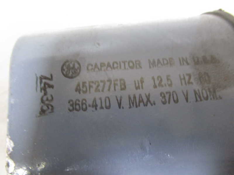 GENERAL ELECTRIC 370V CAPACITOR 45F277FB UNMP