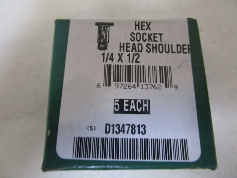 LOT OF 5 HEX SOCKET HEAD SHOULDER 1/4X1/2 D1347813 NSFS