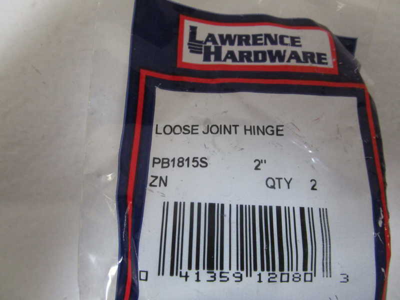 LOT OF 2 LAWRENCE HARDWARE LOOSE JOINT HINGE 2" PB1815S NSMP