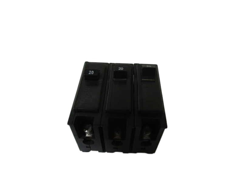 LOT OF 3 CUTLER HAMMER 20AMP CIRCUIT BREAKER BR120 NSNP