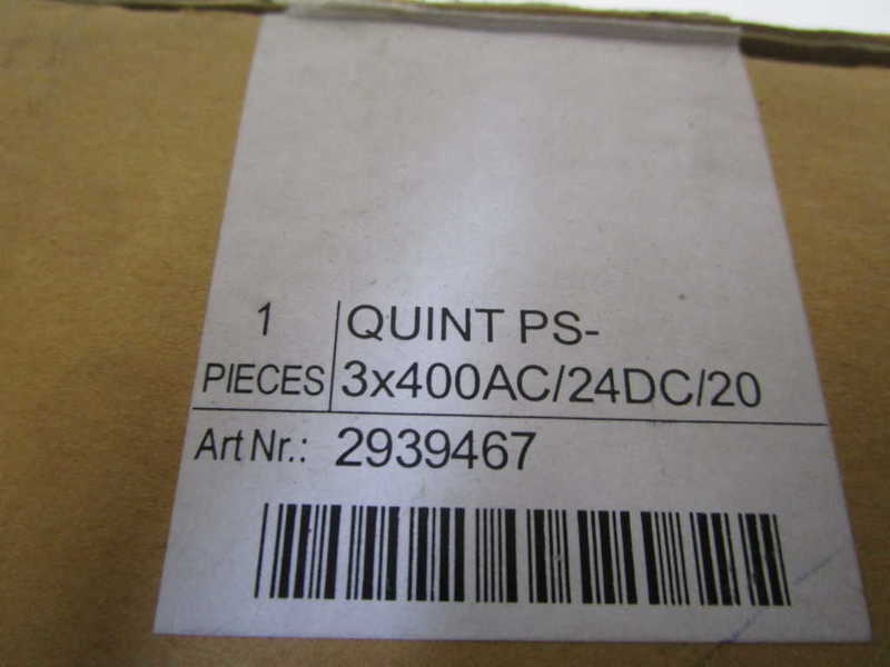 PHOENIX CONTACT POWER SUPPLY QUINT-PS3X400AC/24DC/20 NSMP