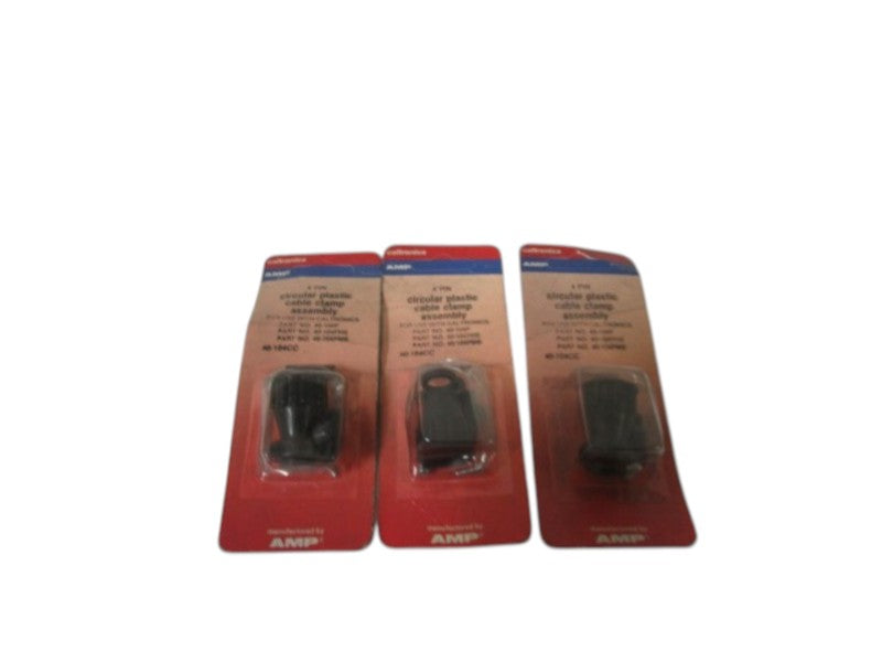 LOT 3 AMP CIRCULAR PLASTIC CABLE CLAMP ASSEMBLY 40-104CC ORIGINAL PACKAGE